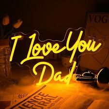 I Love You Dad Neon Sign, Idea Gift for Dad, Father's Day Birthday Gifts for Dad picture