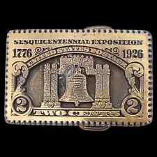 Sequicentennial Exposition 1776-1926 2-Cent Stamp Vintage Belt Buckle picture