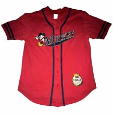 The Disney Store Mickey Mouse Embroidered Baseball Jersey Button  Down Adult Lrg picture