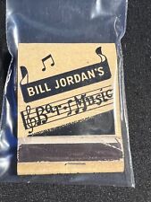VINTAGE MATCHBOOK - BILL JORDAN'S BAR & MUSIC - MIAMI BEACH, FL  - STRUCK picture