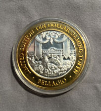 Bellagio Vegas Casino $10 Gaming Token  .999 Silver Limited Edition picture