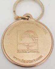 RARE Florida Lottery Key Ring SCRATCH OFF Gold Coin HTF NEW Stocking Stuffer picture