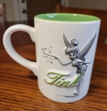 Walt Disney World Tinker Bell 16 oz. Mug Cup ~ Raised 3D Tink White Silver Green picture