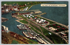 c1940s Port of Milwaukee Wisconsin Vintage Postcard picture