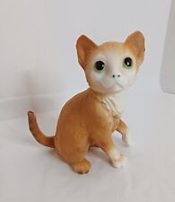 Breyer Plastic Molded Orange White Tabby Cat with Green Eyes Figurine Rare HTF picture
