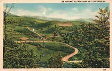 Vintage Postcard Lee Highway Approaching Skyline Drive Mountain Scene Virginia picture