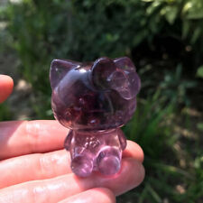 1PC Natural amethyst hand carved rose flower quartz crystal healing gift decor picture