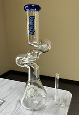 hookah water pipe bong glass 16 inch zigzag design beaker base pipe picture