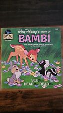 Walt Disney's Bambi Vintage Classic Read Along Story Book and 33 1/3 RPM record picture