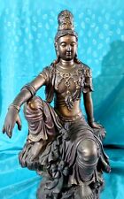 Ebros The Water And Moon Goddess Brass Looking Statue picture