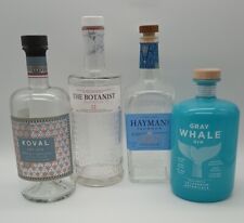 Empty Gin Bottles Top Shelf Fancy Koval Gray Whale Haymans Botanist 750ml picture