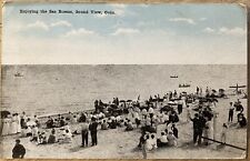 SOUND VIEW, CONN. C.1916 PC. (A52)~VIEW OF BUSY BEACH SCENE picture