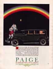 1926 PAIGE Eight Automobile Closed Car Rainbow Art Décor Vintage 20's Print Ad picture