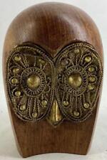 vintage Mid-Century RAYMOR wood/metal Brutalist ABSTRACT OWL w/Label MCM 7pix picture