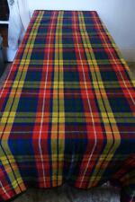 French Actress Estate-Vintage Plaid WOOL BLANKET Throw Twin Size Multi picture