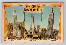 New York City NY, Chrysler Bldg., RCA Bldg., c1949 Antique Vintage Postcard picture