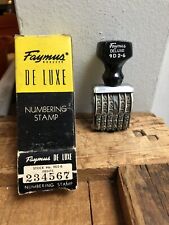 Vintage Numbers Rubber Stamp Faymus Chicago picture