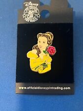 DISNEY BEAUTY AND THE BEAST BELLE 3D ROSE PIN BRAND NEW ON CARD 2003 picture