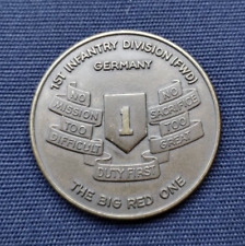 1st Infantry Division Big Red One Germany Challenge Coin Vintage picture