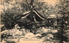 1936 NEW YORK PHOTO POSTCARD: VIEW OF LEDGES, CAMP EDITH MACY, NY picture