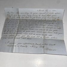 Antique 1852 Letter to Ashtabula County OH Ohio from Parkman on Family Matters picture