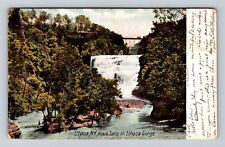 Ithaca NY- New York, Main Falls In Ithaca Gorge, Antique, Vintage Postcard picture