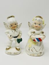 Vintage Napco July PAL Boy & Girl  Angel #1600 Made in Japan 4th Of July READ picture