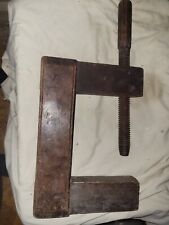 Rare Antique Wooden Workbench C-Clamp  Bench Shop  picture