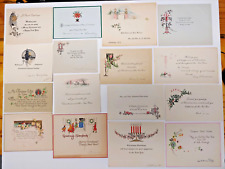 Lot of 14 Antique Christmas & Happy New Year Greeting Cards picture