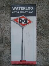 1950's Road Map, Waterloo Iowa, Cedar Falls, DX, H&H DX  Station picture