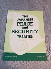 Vintage Sept 1951 Japanese Peace & Security Treaties Training Booklet WWII picture