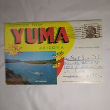 Greetings From Yuma Arizona Vintage Souvenir Postcard Folder Posted 1969 picture
