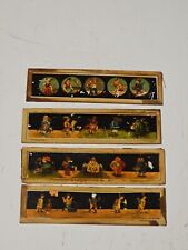 Vintage EARLY Comical Glass Slides LOT Of 4  picture