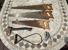 6 Vintage Tools Disston Hand Saws | Pocket Seal |Stanley Axe | Misc Made In USA picture
