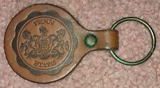 Vintage Penn State Leather Keychain With University Seal picture