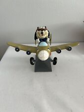 Rare 1995 Looney Tunes Tasmanian Devil WWII Fighter Jet Airplane Sculpture Plane picture