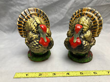 Pair of papier mache  turkey figures, made in Germany picture