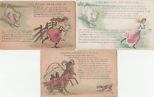 Three different Fantasy Zodiac postcards c1910 2 different Aries, 1 Capricorn picture