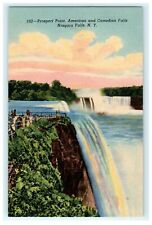 Aerial View of Niagara Falls Prospect Point New York Vintage Postcard  picture
