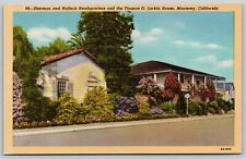 Postcard #68 Sherman and Halleck HQ and Thomas O Larkin House, Monterey CA N141 picture