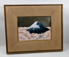 Vintage Mt. Fuji Japanese Art Painting Ando Shichiho Framed 22x26 picture