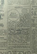 APR 17, 1910 NEWSPAPER PAGE #8991- BUFFALO BILL PERSONAL FAREWELL picture
