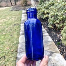 Threaded Top Medicine Bottle Salvitae American Apothecaries New York NY Cobalt picture
