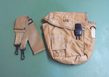 Vintage 80's Era USGI Desert Tan 2 Quart Canteen Pouch Carrier with Strap Sling picture