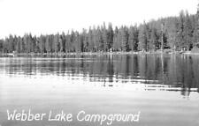 RPPC California WEBBER LAKE CAMPGROUND Truckee Donner Tahoe c1950s Vintage Photo picture