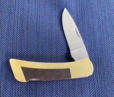 Vintage Gerber 97223 Brass Sportsman Lockback Folding Knife USA picture