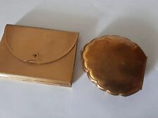 Vtg Elgin American Beauty Clam Shell Powder & Rouge Compact LOT OF 2 picture