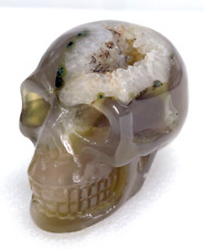 2.7'' Natural Agate Carved Crystal Skull,Realistic - Skulls Gemstone & Crystal picture