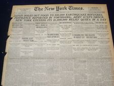 1923 SEP 7 NEW YORK TIMES - JAPAN DOLES OUT FOOD TO 500,000 - NT 9351 picture
