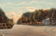 Waterloo Iowa~West Fourth Street Trolley Tracks~Big House on Corner~1914 PC picture